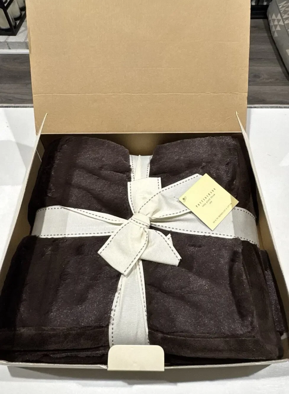 Pottery Barn Cozy Plush Throw Blanket 50